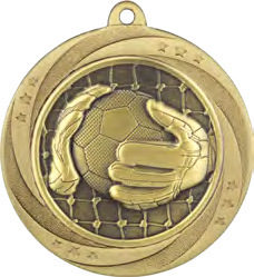 Goalkeeper 60mm Medal Gold – catalogue page 104