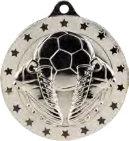 Ball & Boot 50mm Medal Silver – catalogue page 105