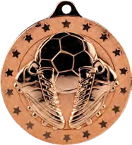 Ball & Boot 50mm Medal Bronze – catalogue page 105
