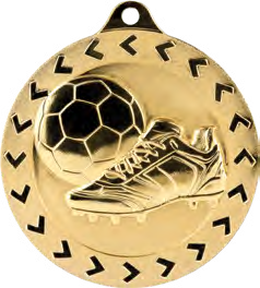 Ball & Boot 70mm Medal Gold – catalogue page 105