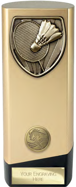 Prime Cobra Badminton Gold & Black – catalogue page 254