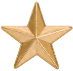 3D star badge 12mm gold – catalogue page 338