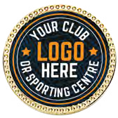 custom school pin badge gold 25mm – catalogue page 339